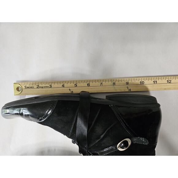 Peko Black Faux Leather Boots, Size 8 - Picture 5 of 11